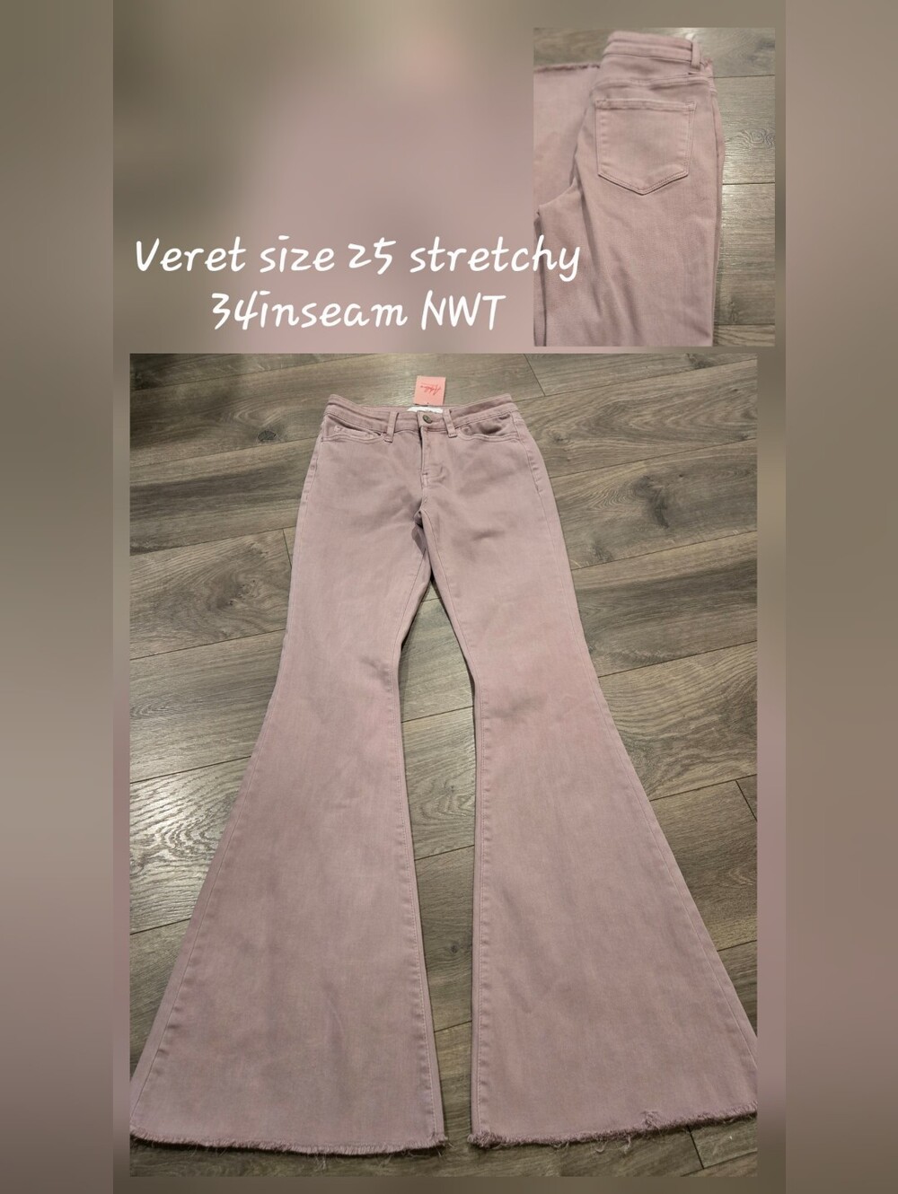 High-Rise Wide Leg Pants in Dusty Rose - Veret